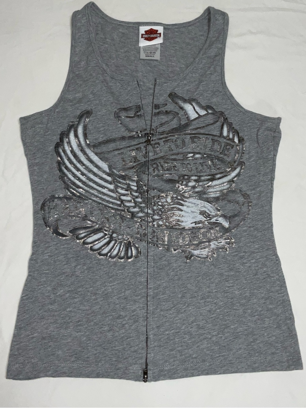 Harley Davidson Tank with Front Zipper size S